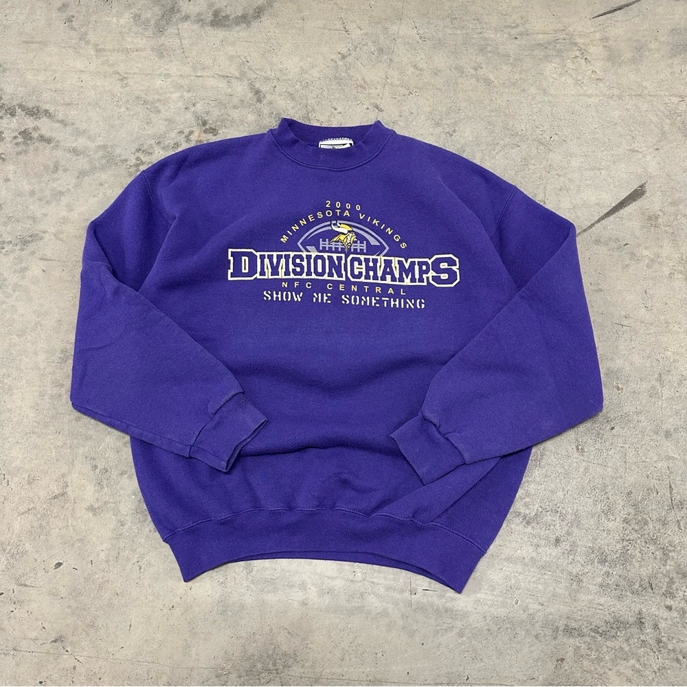 Vintage Y2K Minnesota Vikings‎ Crewneck Sweatshirt Large